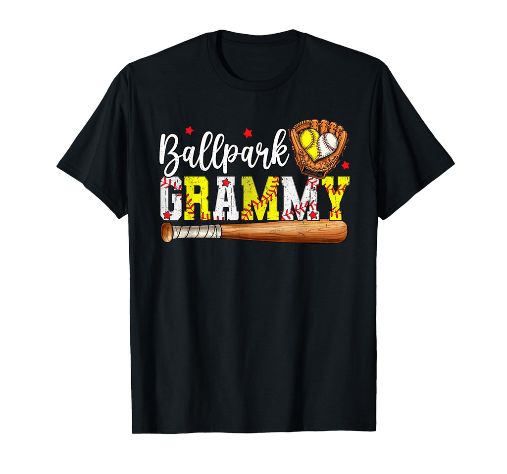 Ballpark Grammy Softball Grammy T-Shirt - Minimalist Print Men Women - T-Shirt, Sweatshirt, Hoodie