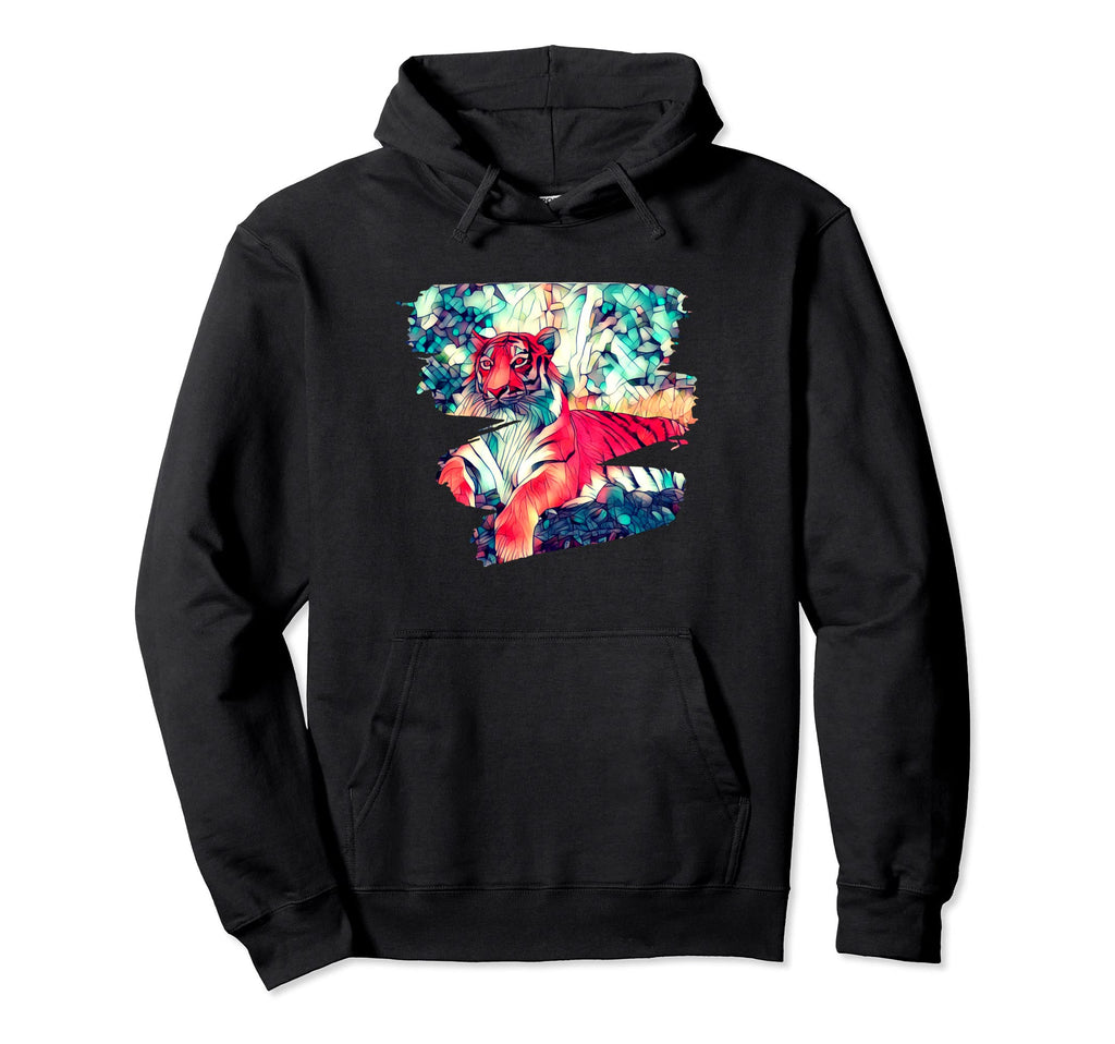 Vaporwave Aesthetic Streetwear Tiger Hoodie - Trendy Graphic Men Women - T-Shirt, Sweatshirt, Hoodie