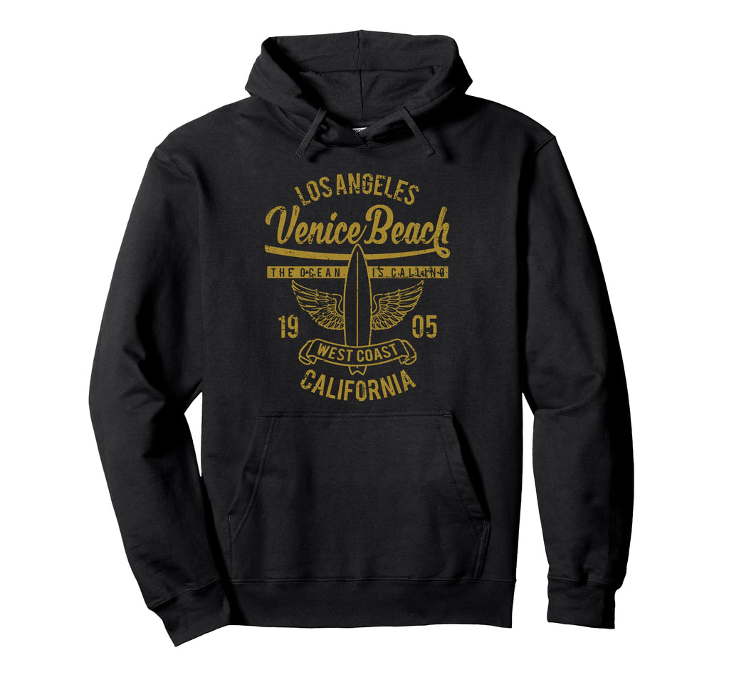 Venice Beach California Surf Hoodie - Casual Everyday Wear Men Women - T-Shirt, Sweatshirt, Hoodie