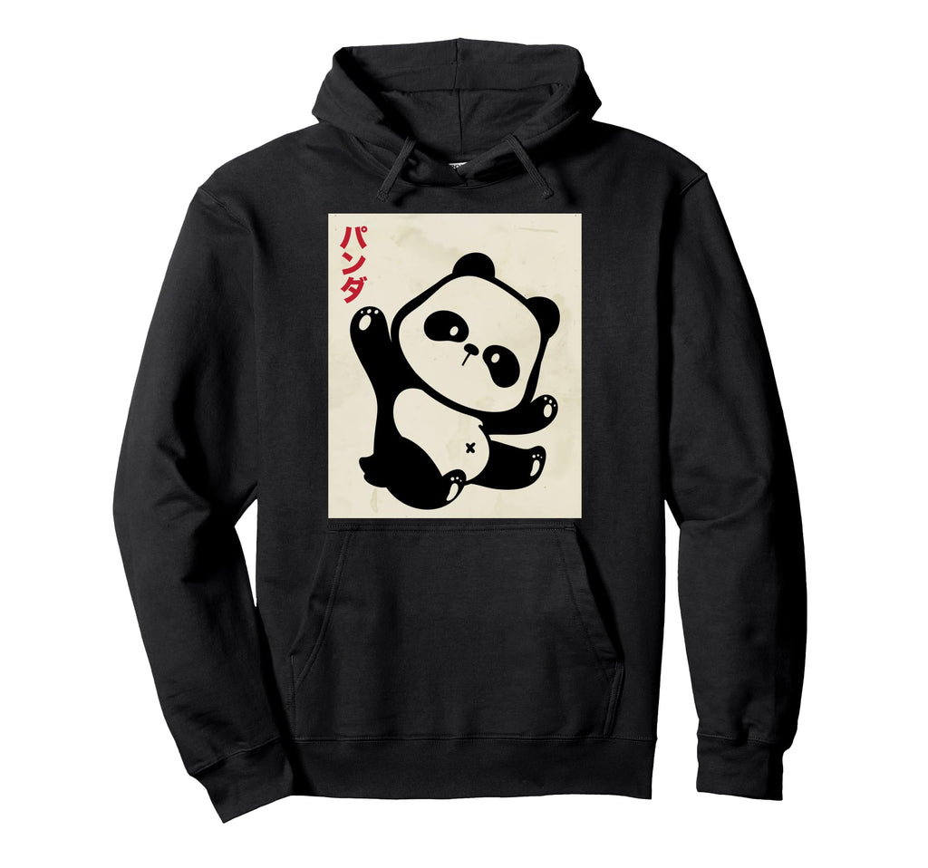 Panda Ukiyo E Art Japan Theme Pastel Hoodie - Novelty Apparel Unisex - T-Shirt, Sweatshirt, Hoodie