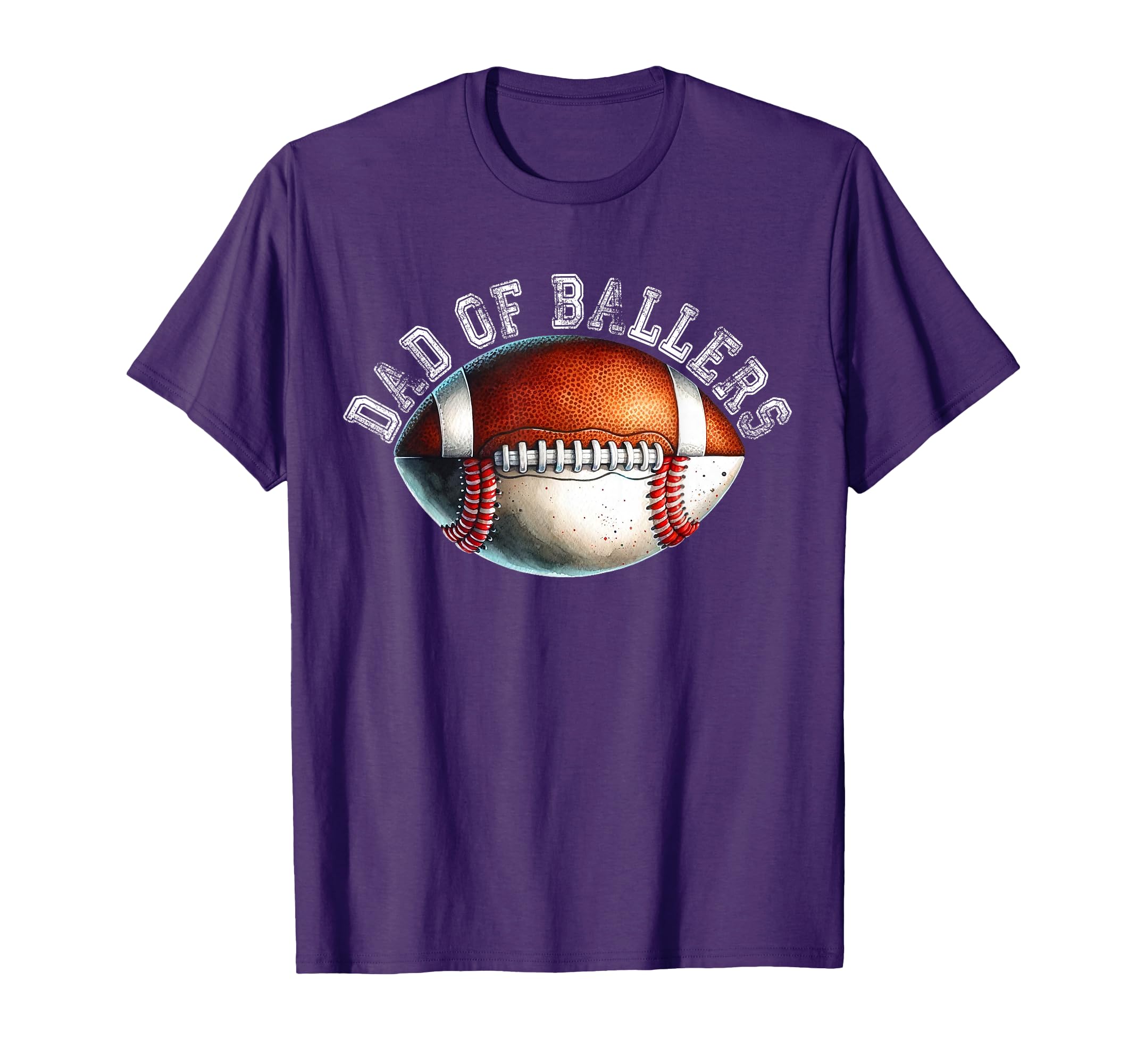 Dad Ballers Football Baseball T-Shirt - Fun Novelty Design Men Women - T-Shirt, Sweatshirt, Hoodie