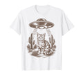Funny Cat Western Ufo Cowboy Cat T-Shirt - Trendy Graphic for Adults - T-Shirt, Sweatshirt, Hoodie