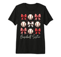 Baseball Sister Funny Coquette Bow T-Shirt - Unique Graphic Men Women - T-Shirt, Sweatshirt, Hoodie