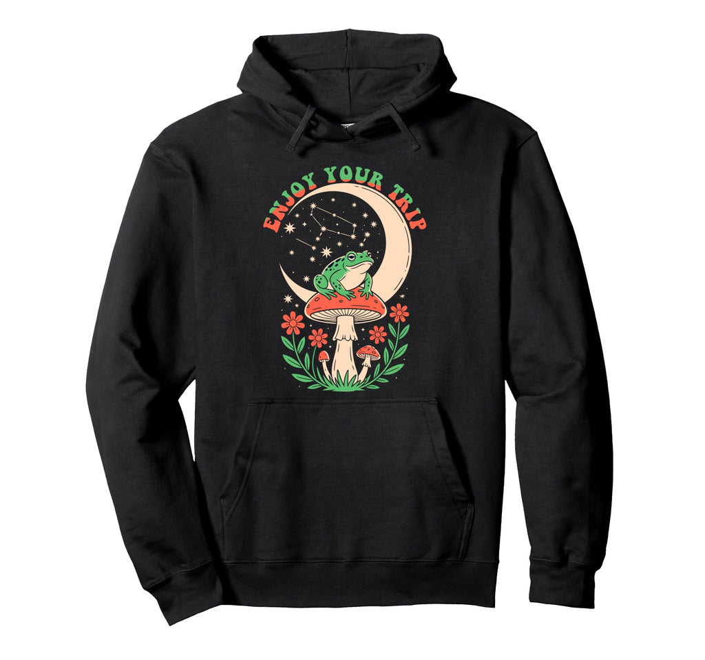 Enjoy Mushrooms Trip Psychedelic Shrooms Hoodie - Graphic Print Men Women - T-Shirt, Sweatshirt, Hoodie