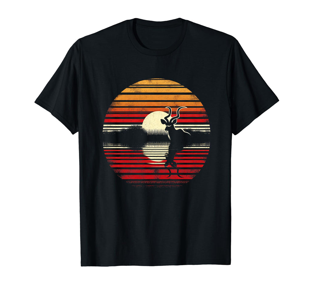 Kudu Sunset Safari 70S T-Shirt - Trendy Graphic Men Women - T-Shirt, Sweatshirt, Hoodie