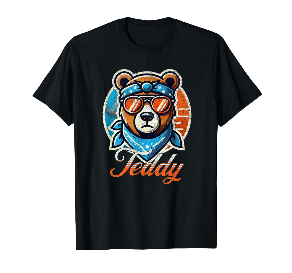 Teddy First Name T Glasses T-Shirt - Casual Everyday Wear for Adults - T-Shirt, Sweatshirt, Hoodie