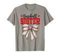 Baseball Sister Bow Leopard Baseball T-Shirt - Custom Art Print for Adults - T-Shirt, Sweatshirt, Hoodie