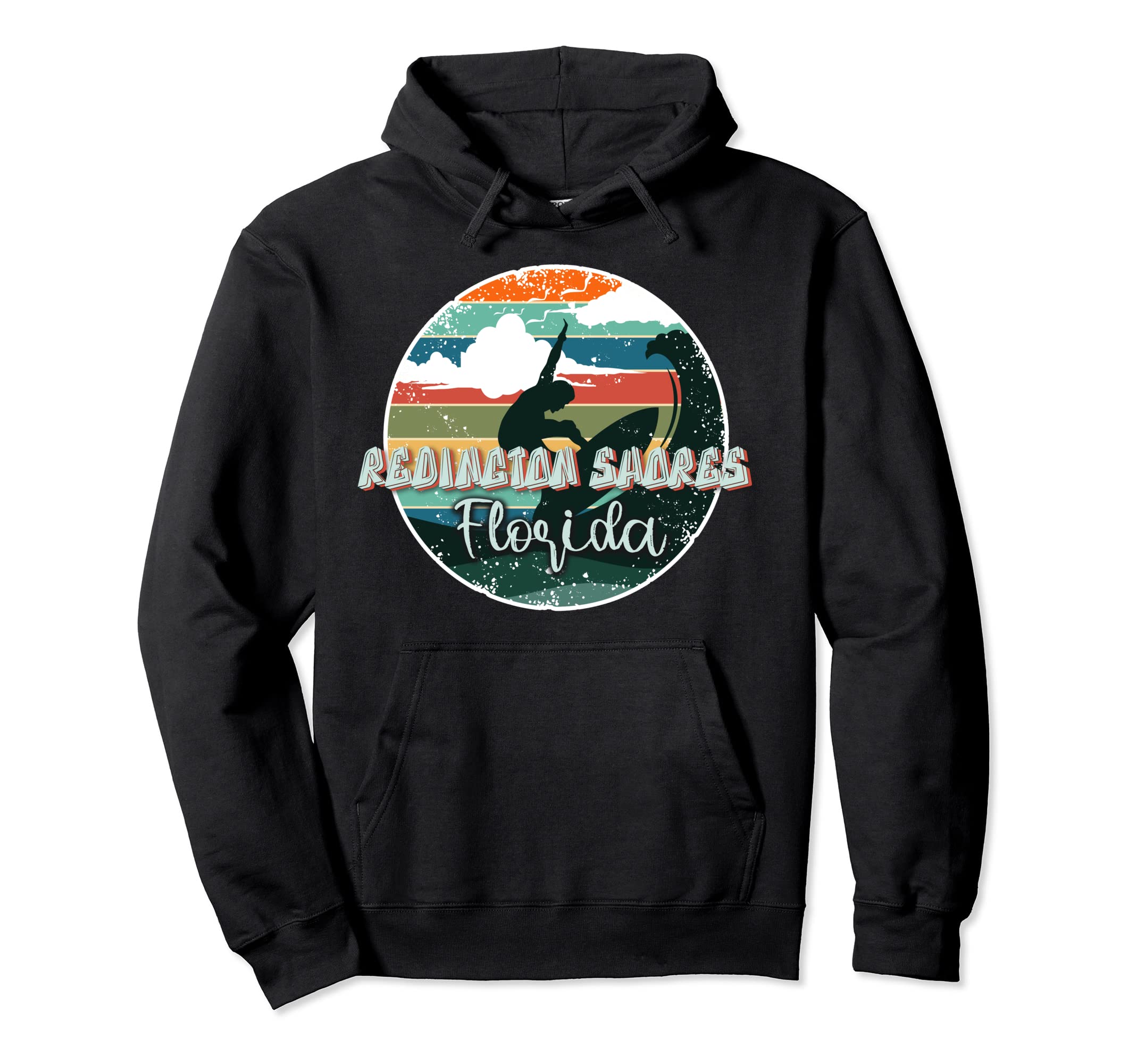 Redington Shores Florida Sunset Hoodie - Fun Novelty Design for Adults - T-Shirt, Sweatshirt, Hoodie