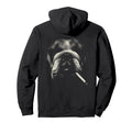 English Bulldog Smoking Cigarette Grunge Hoodie - Graphic Print Men Women - T-Shirt, Sweatshirt, Hoodie