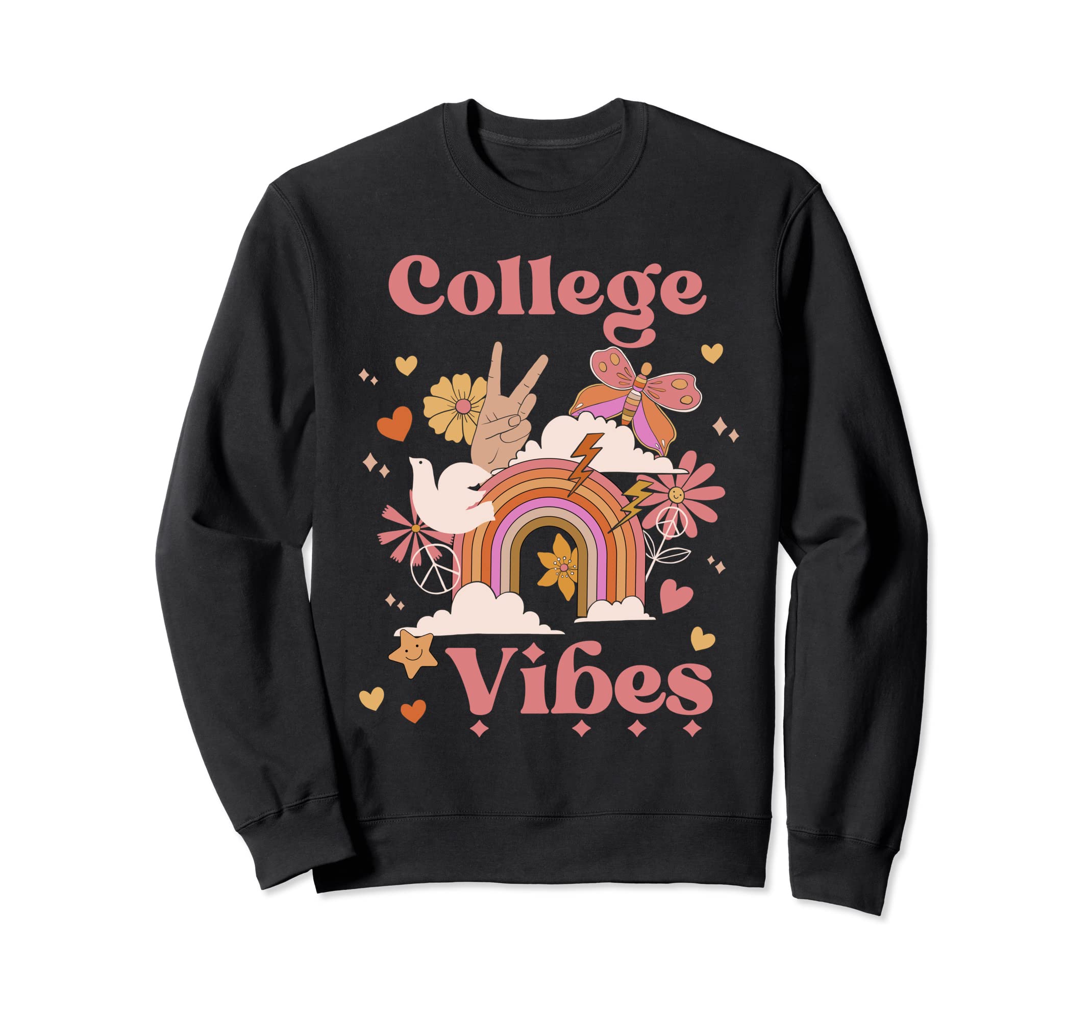 College Vibes School Groovy Sweatshirt - Streetwear Style for Adults - T-Shirt, Sweatshirt, Hoodie