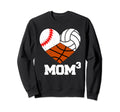 Mom Cubed Mom3 Mom Three Sweatshirt - Aesthetic Graphic for Adults - T-Shirt, Sweatshirt, Hoodie