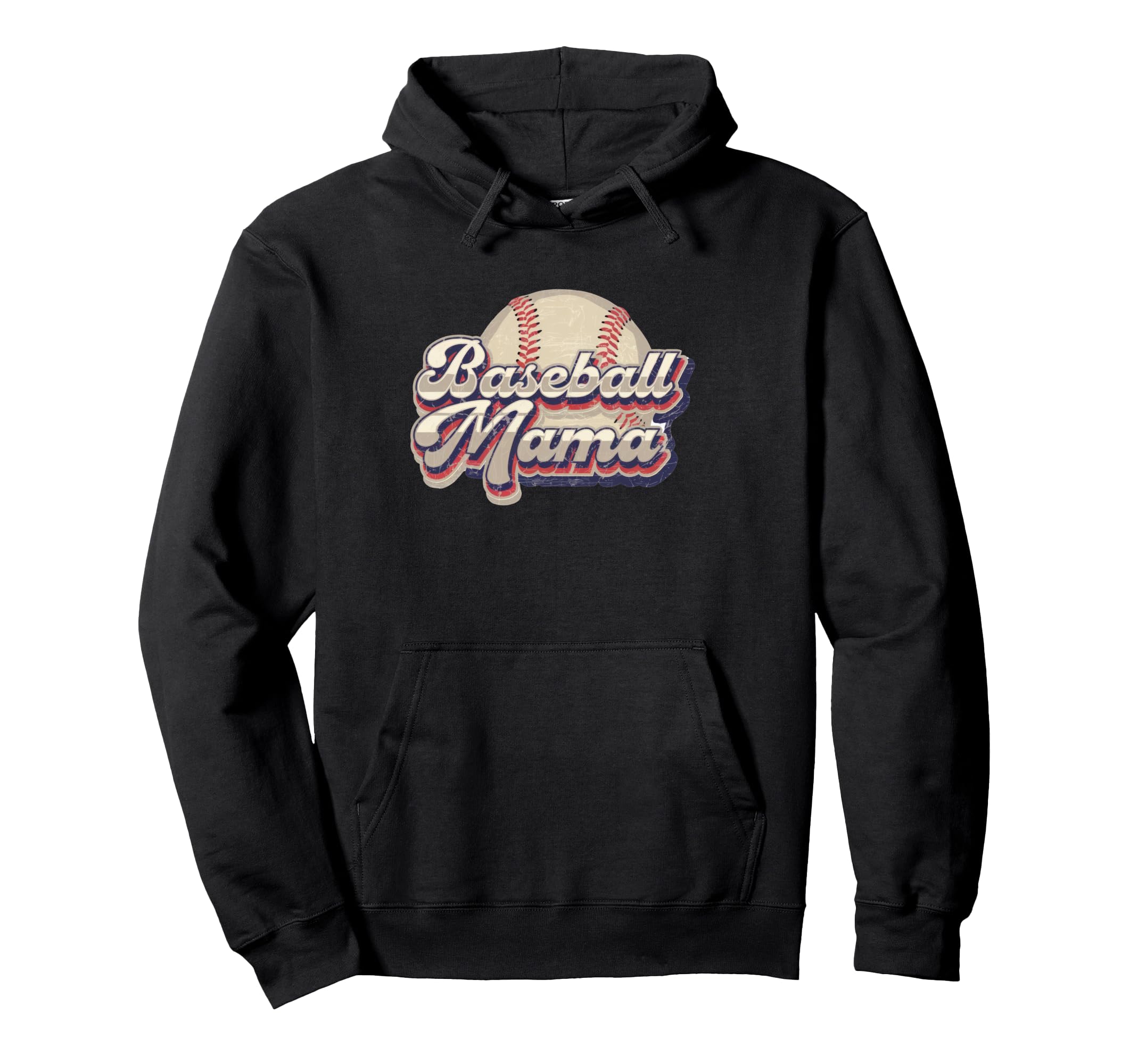 American Baseball Mom Mama Hoodie - Graphic Print for Adults - T-Shirt, Sweatshirt, Hoodie