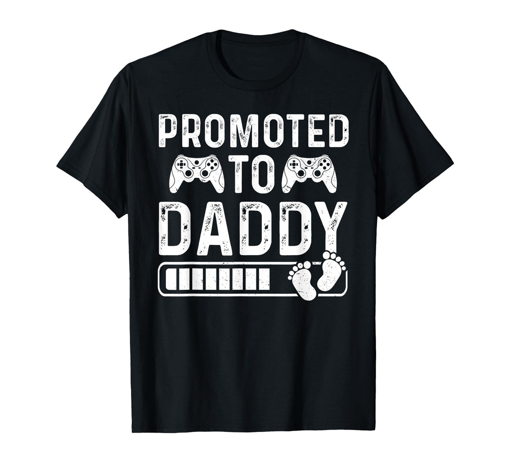 Promoted To Daddy Gamer Dad Fun Fathers T-Shirt - Graphic Print for Adults - T-Shirt, Sweatshirt, Hoodie