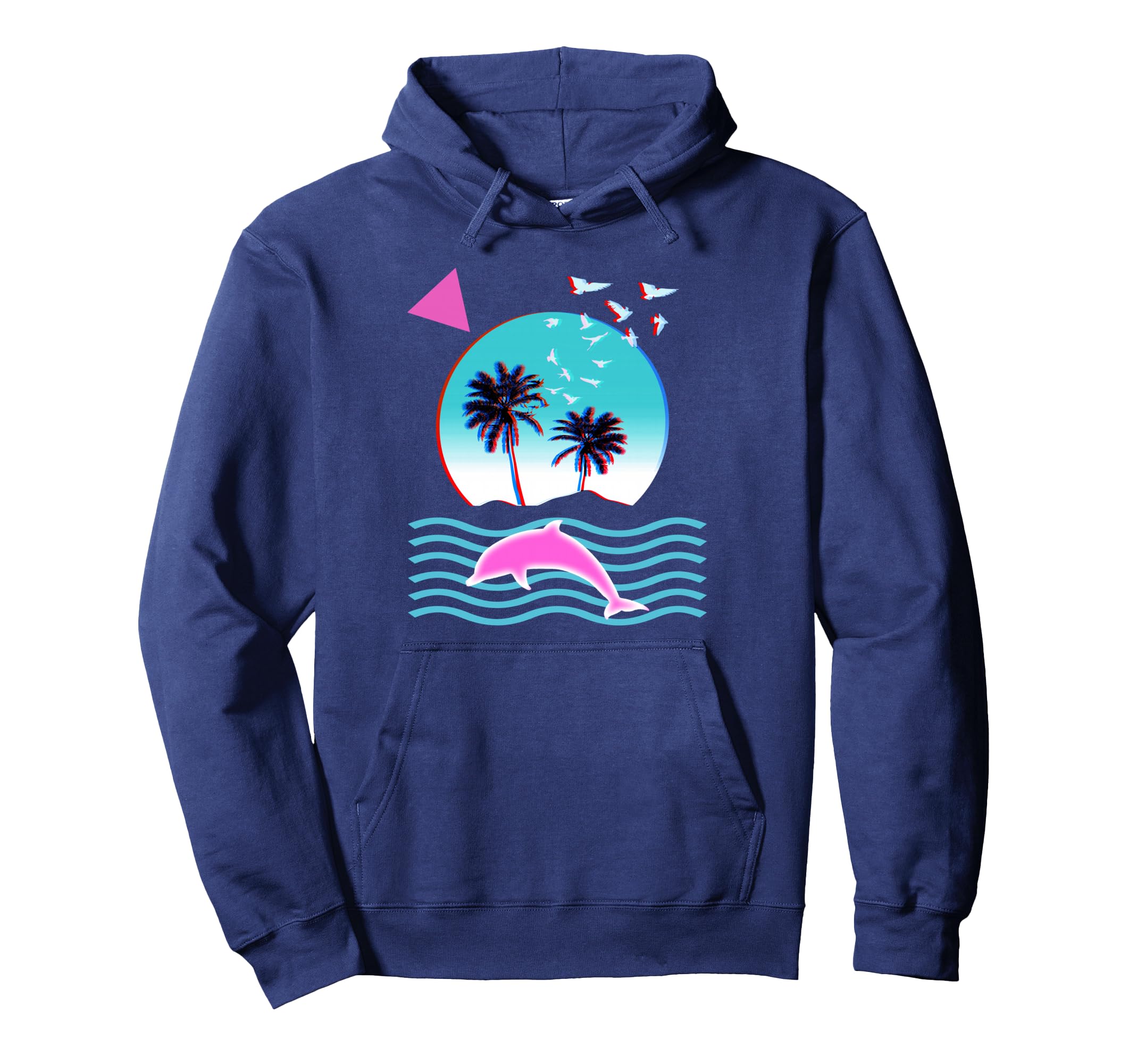 Palm Tree Sunset Vaporwave Aesthetic 80S Hoodie - Unique Graphic Men Women - T-Shirt, Sweatshirt, Hoodie