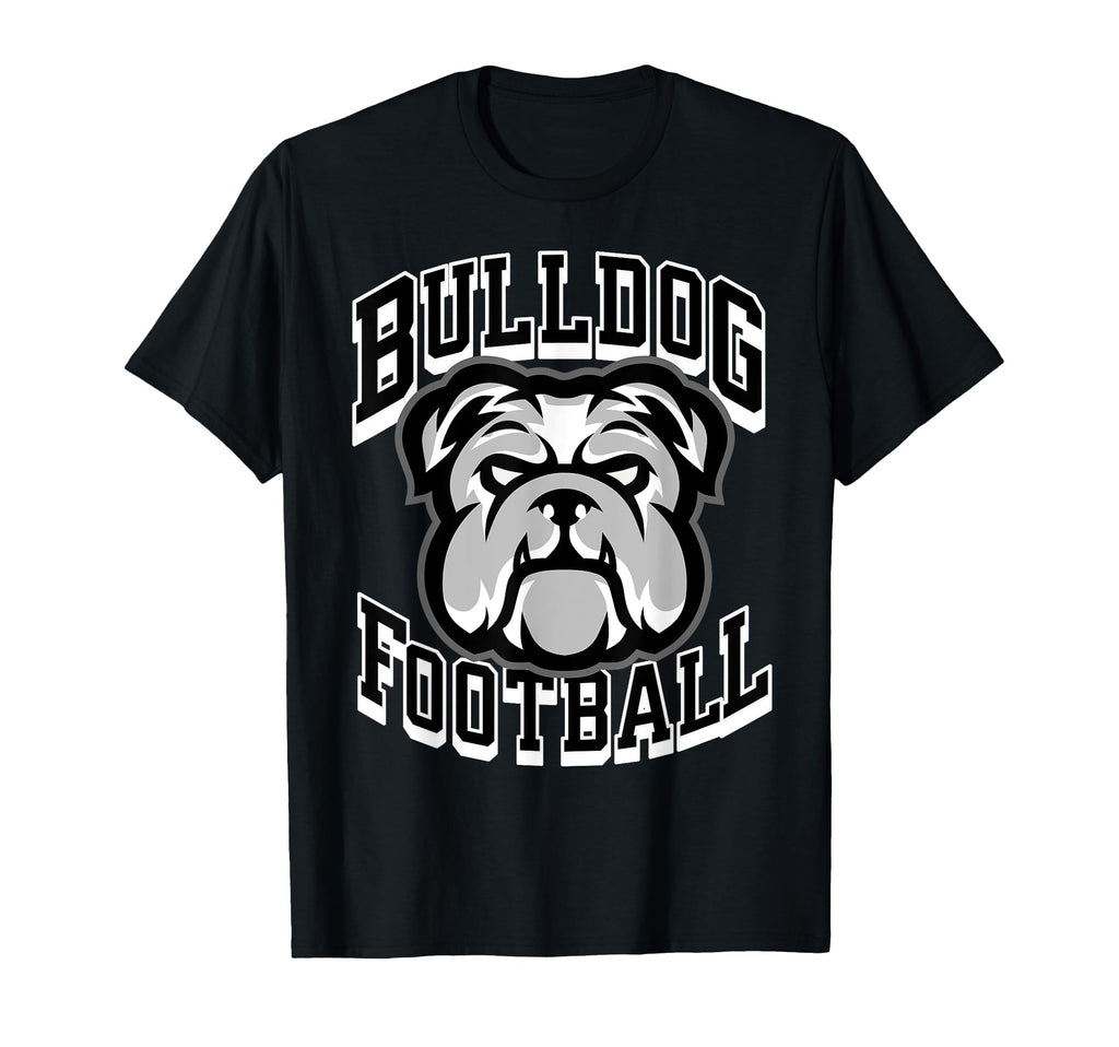 Bulldogs Football Game Day Mom Dad Black T-Shirt - Unique Graphic Men Women - T-Shirt, Sweatshirt, Hoodie