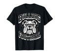 Bulldogs Football Game Day Mom Dad Black T-Shirt - Unique Graphic Men Women - T-Shirt, Sweatshirt, Hoodie