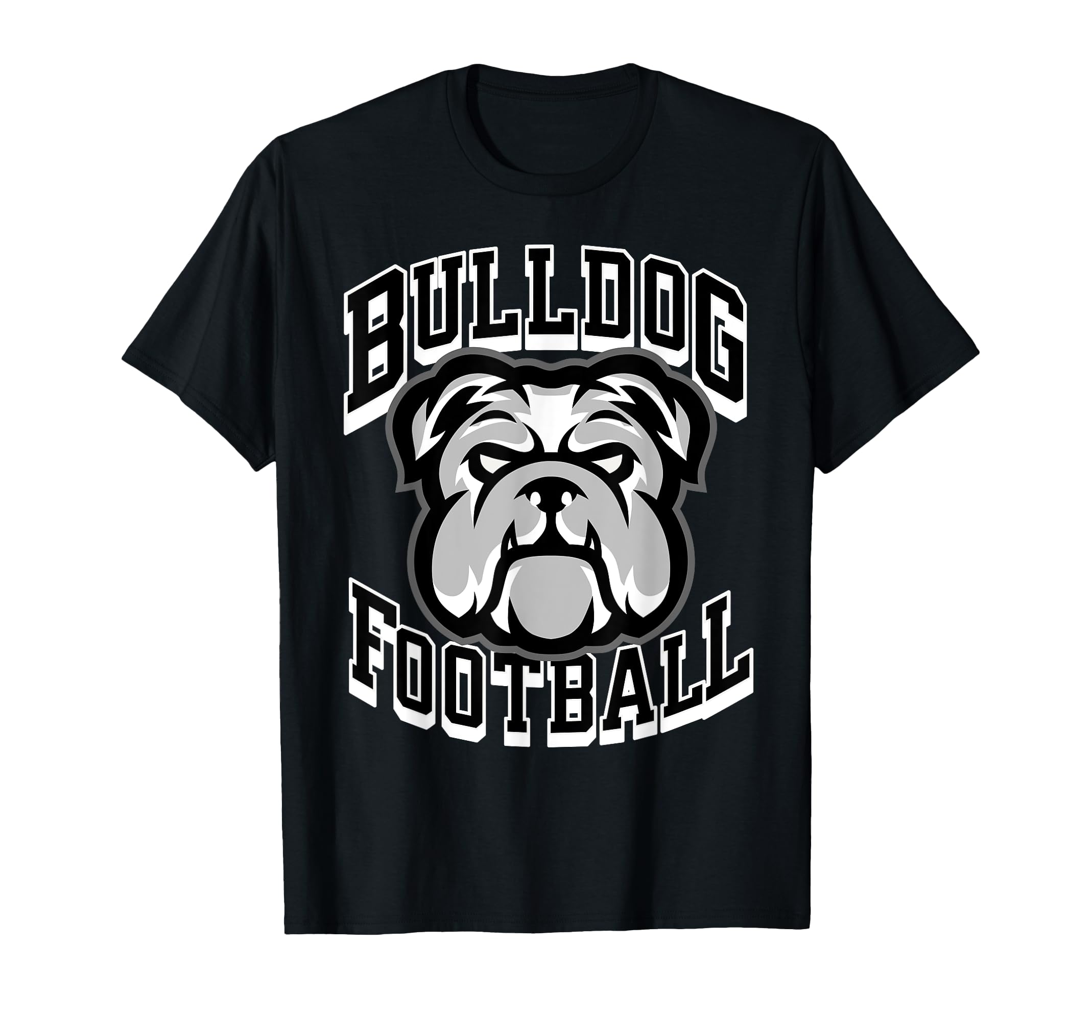 Bulldogs Football Game Day Mom Dad Black T-Shirt - Unique Graphic Men Women - T-Shirt, Sweatshirt, Hoodie