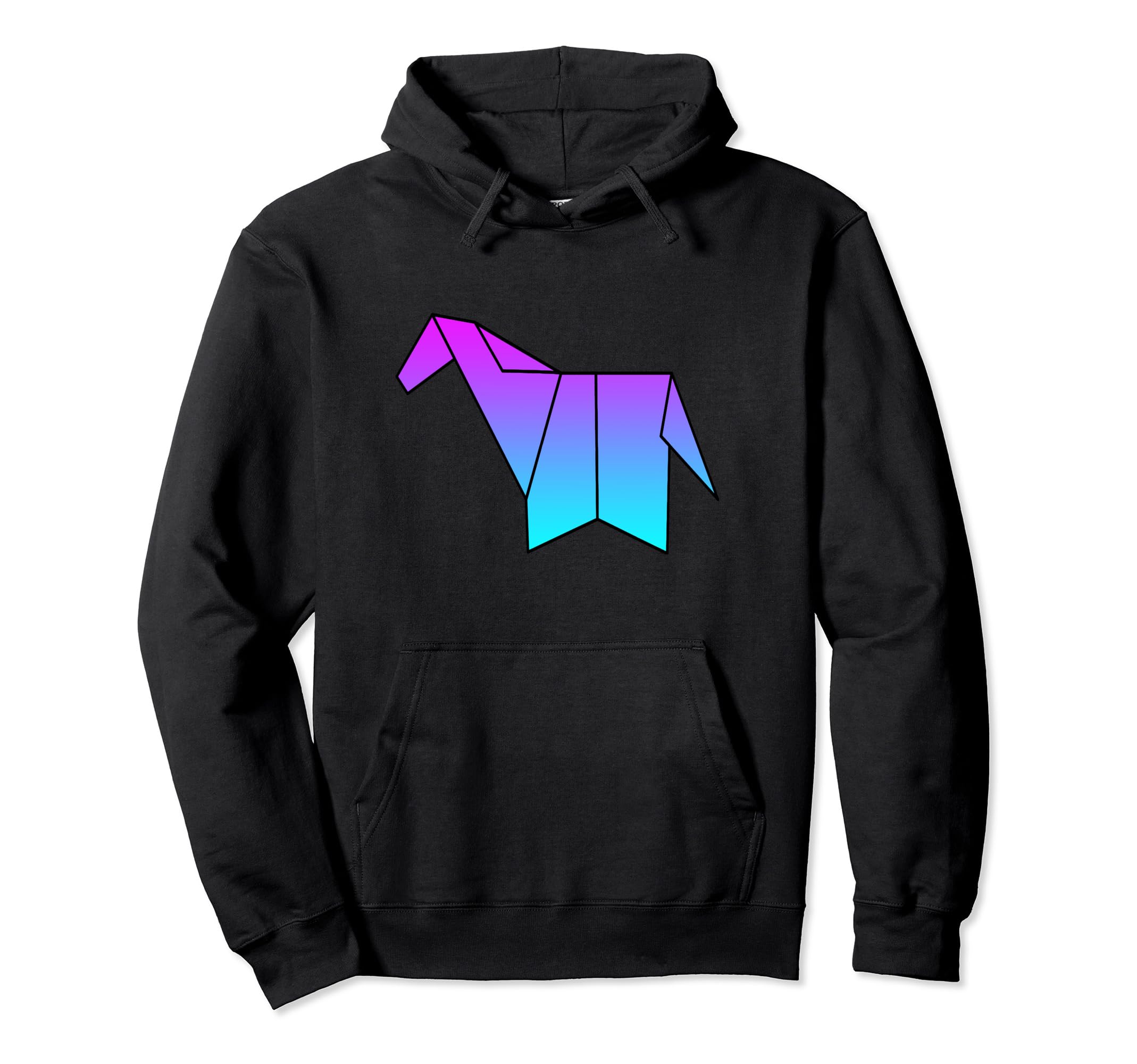 Horse Origami Vaporwave Aesthetic Love Hoodie - Minimalist Print Men Women - T-Shirt, Sweatshirt, Hoodie