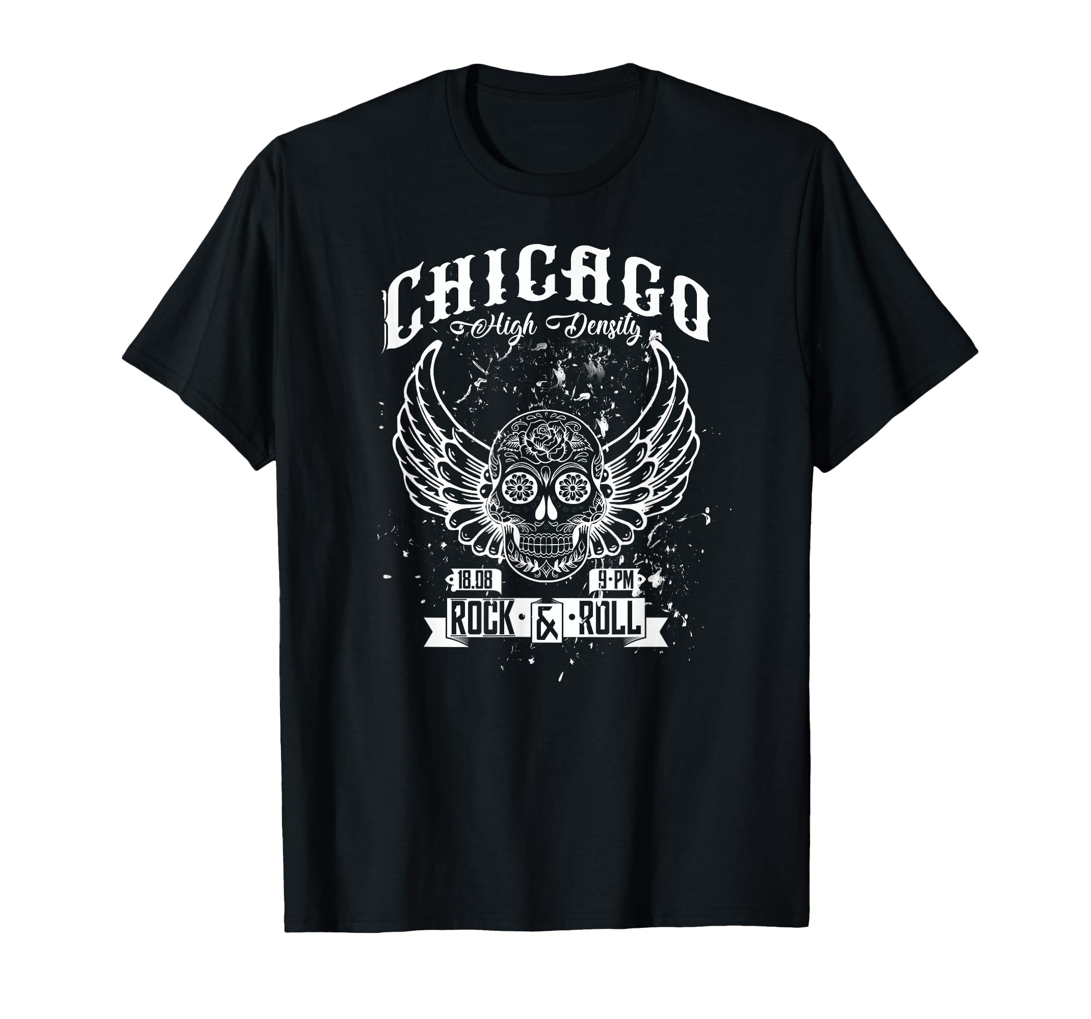 Chicago Illinois Windy Rocknroll T-Shirt - Aesthetic Graphic Men Women - T-Shirt, Sweatshirt, Hoodie