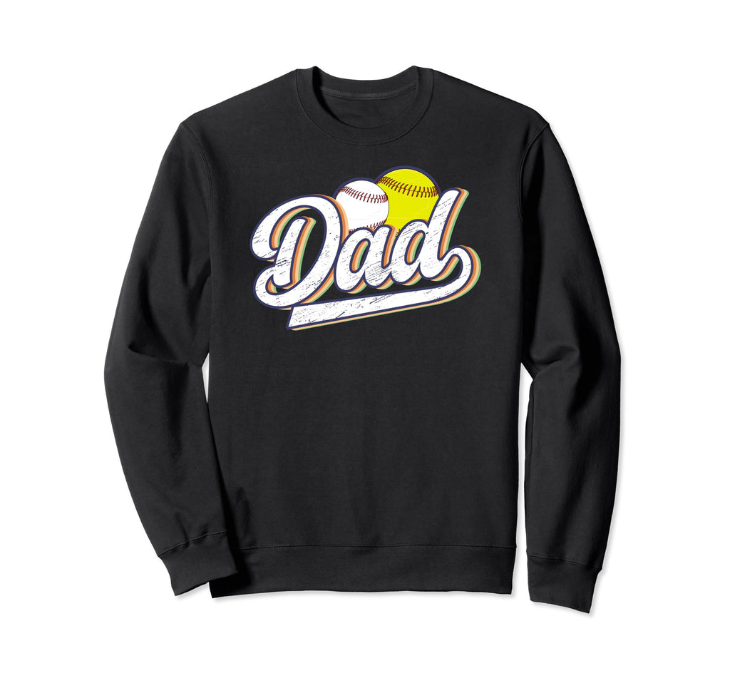 Dad Baseball Softball Dad Ballers Sweatshirt - Novelty Apparel Unisex - T-Shirt, Sweatshirt, Hoodie