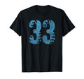 Baseball Softball Mom 33 Number Distressed T-Shirt - Trendy Graphic Unisex - T-Shirt, Sweatshirt, Hoodie