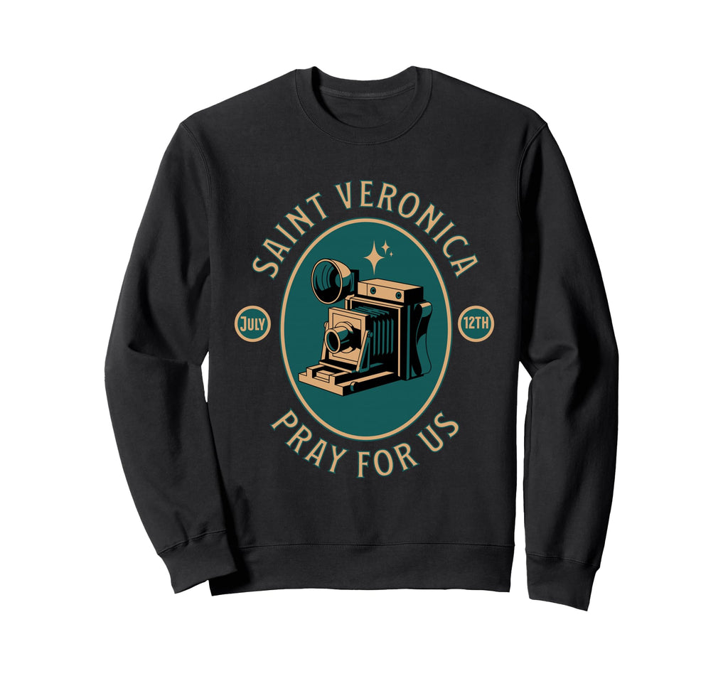 St Veronica Patron Saint Sweatshirt - Graphic Print Men Women - T-Shirt, Sweatshirt, Hoodie