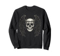 Y2K Grunge Gothic Emo Skull Wings Sweatshirt - Minimalist Print Unisex - T-Shirt, Sweatshirt, Hoodie
