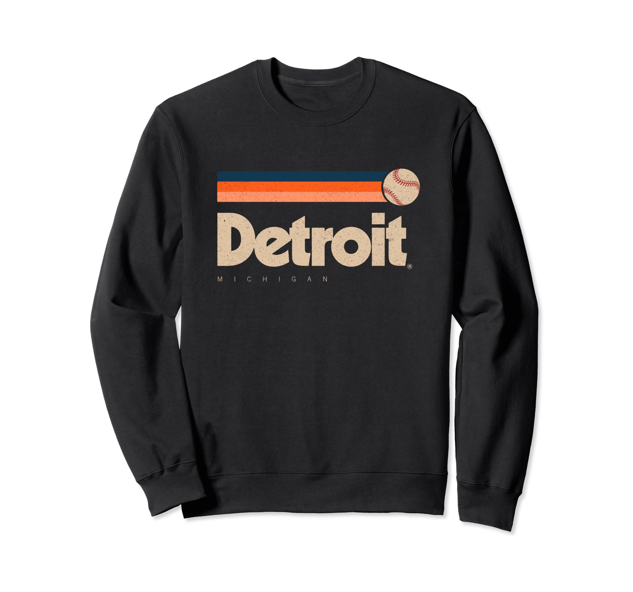 Detroit Baseball Softball City Sweatshirt - Casual Everyday Wear Unisex - T-Shirt, Sweatshirt, Hoodie