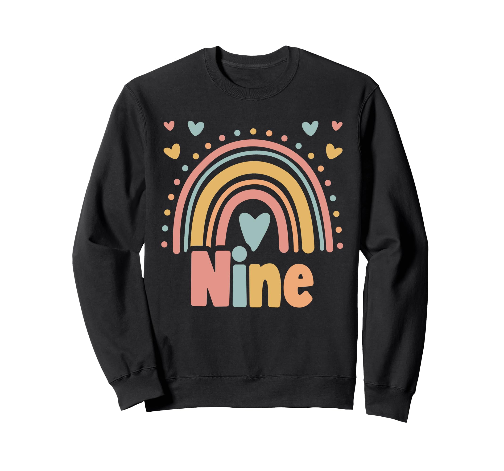 9 Year Old Boho Rainbow 9Th Birthday Sweatshirt - Graphic Print Men Women - T-Shirt, Sweatshirt, Hoodie