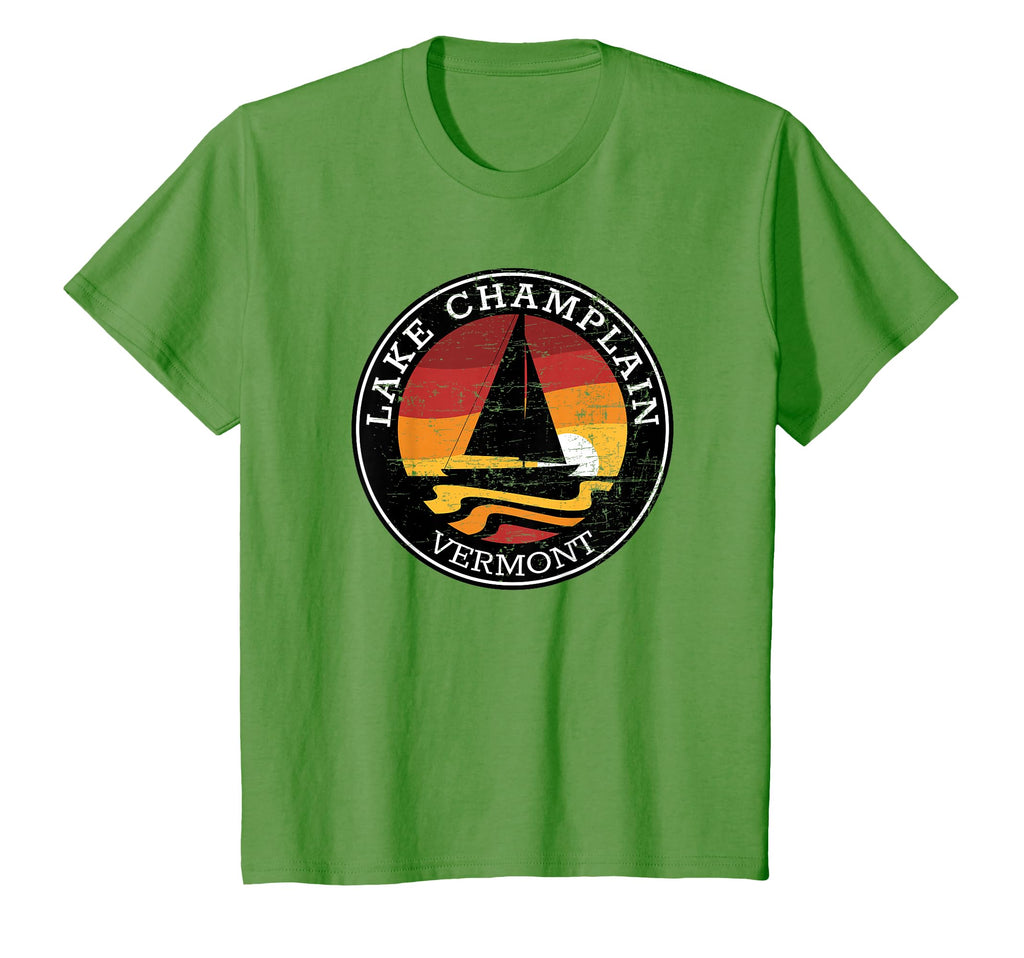 Lake Champlain Vermont Sunset T-Shirt - Fun Novelty Design for Adults - T-Shirt, Sweatshirt, Hoodie