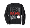 Game Day Vibes Baseball Mom Sweatshirt - Aesthetic Graphic for Adults - T-Shirt, Sweatshirt, Hoodie