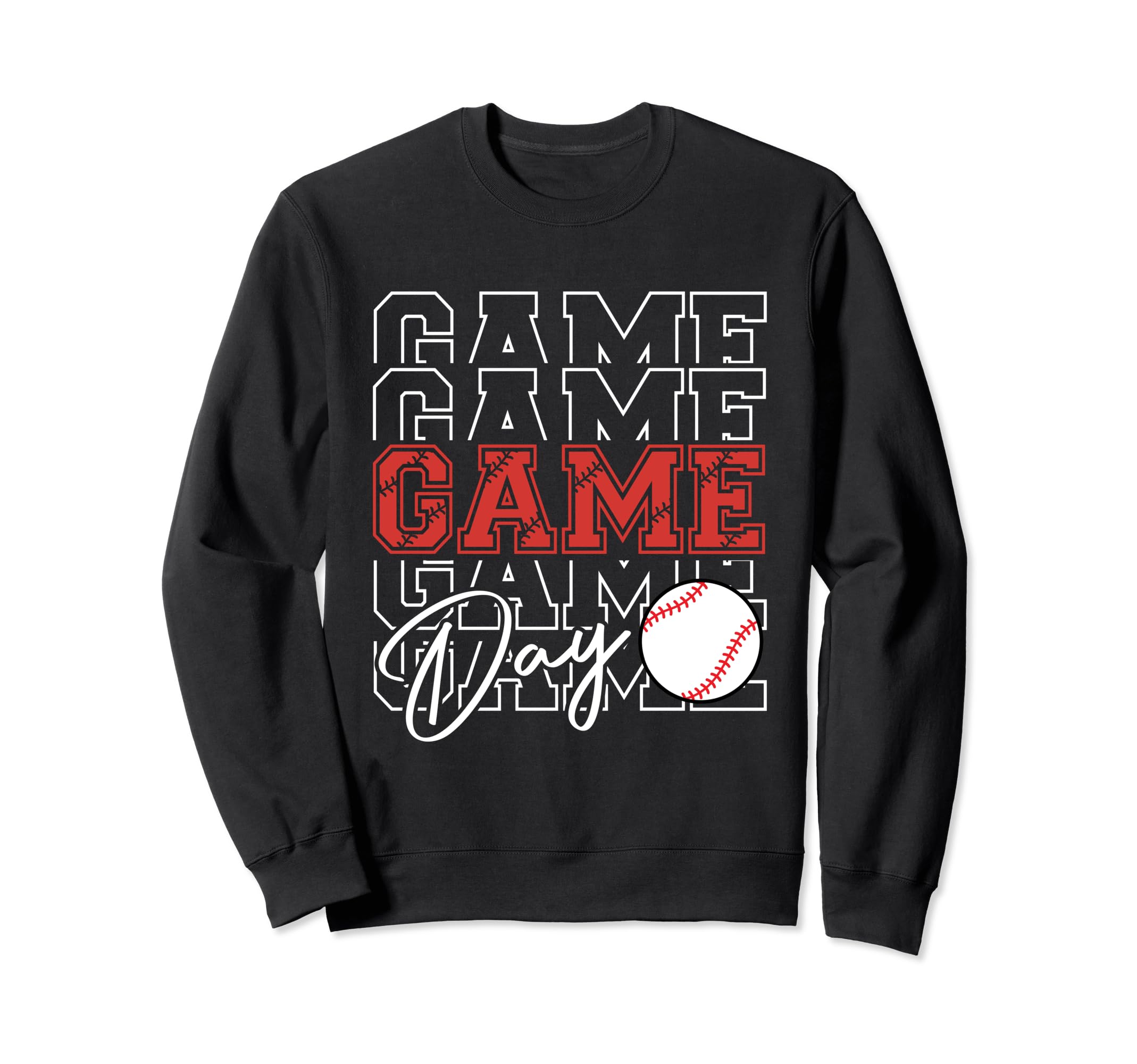 Game Day Vibes Baseball Mom Sweatshirt - Aesthetic Graphic for Adults - T-Shirt, Sweatshirt, Hoodie