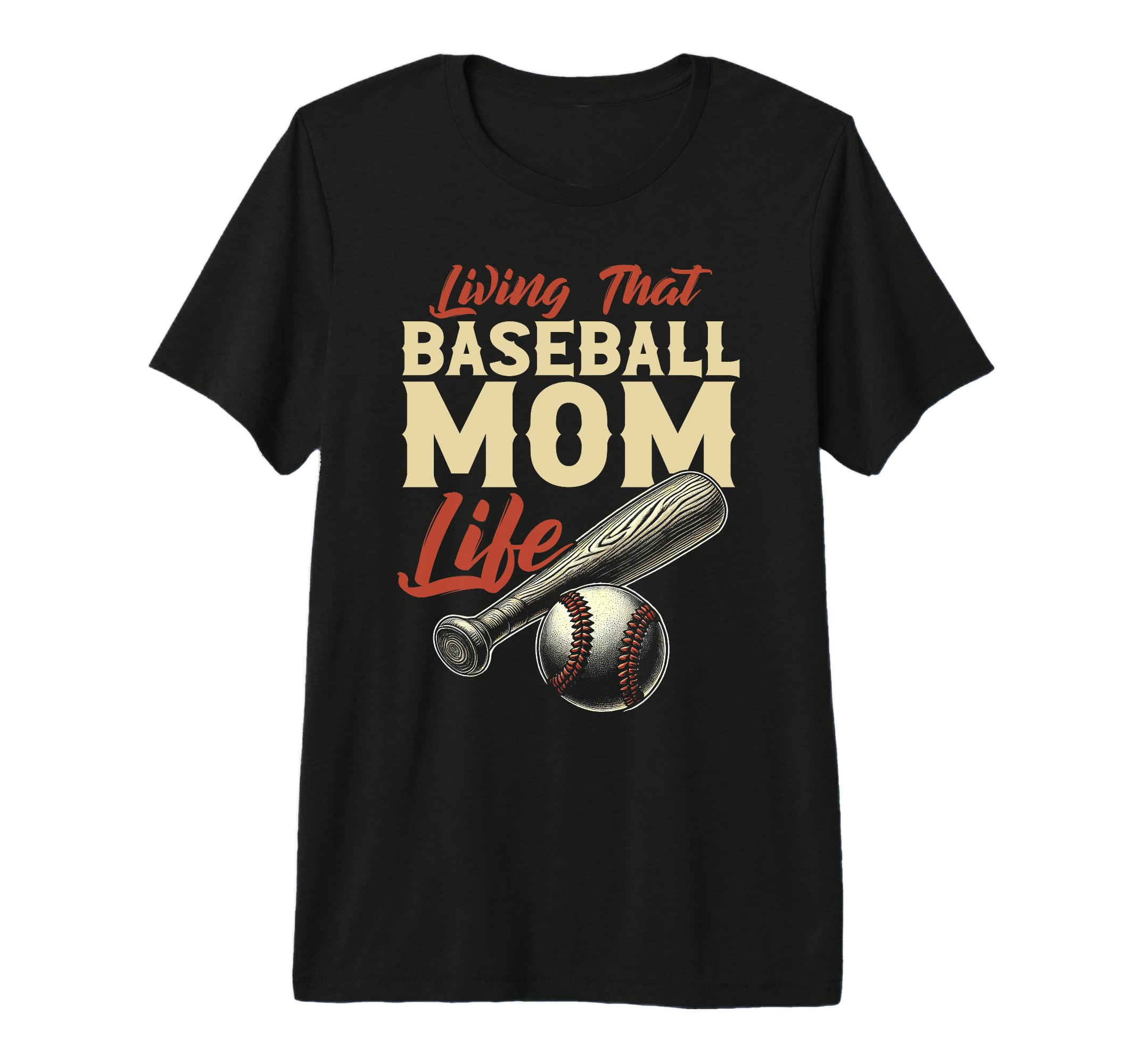 Living That Baseball Mom Life Baseball T-Shirt - Aesthetic Graphic Unisex - T-Shirt, Sweatshirt, Hoodie