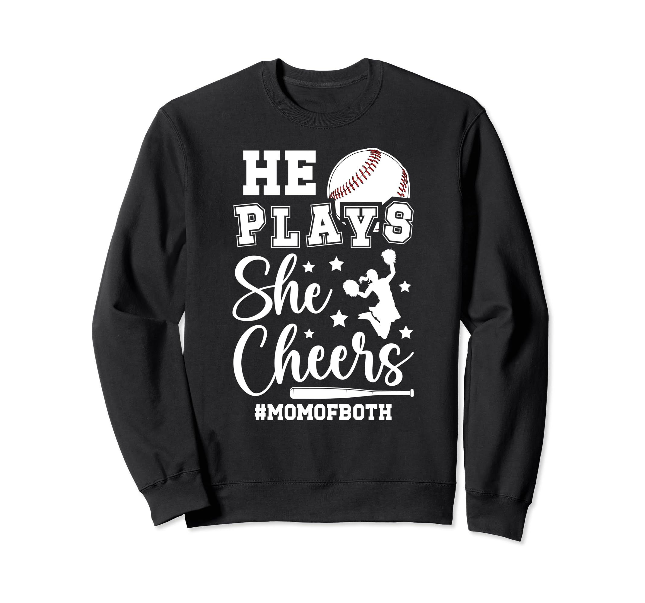 He Plays She Cheers Mom Both Sweatshirt - Casual Everyday Wear for Adults - T-Shirt, Sweatshirt, Hoodie