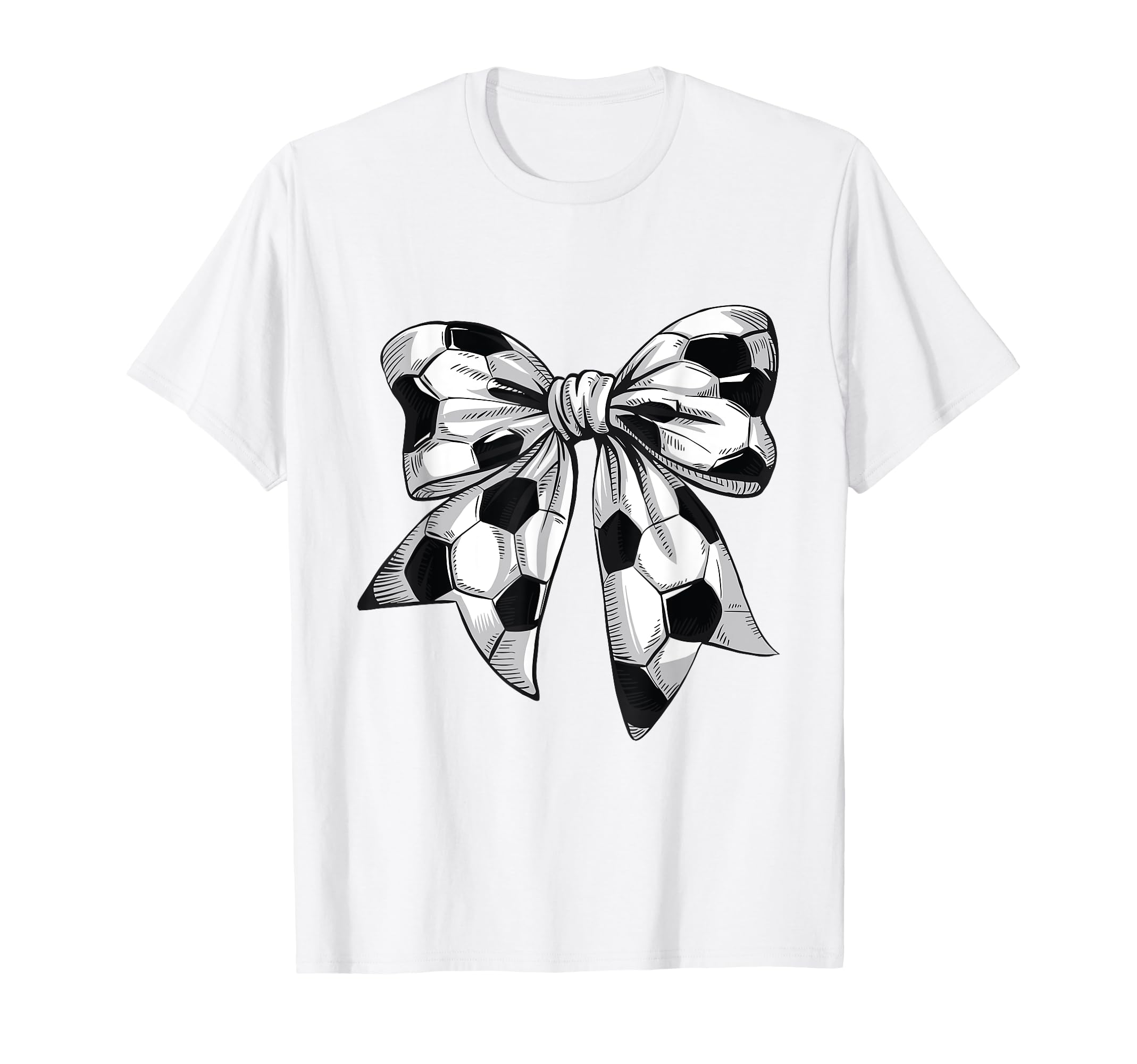 Coquette Bow Soccer Ball Mom T-Shirt - Casual Everyday Wear for Adults - T-Shirt, Sweatshirt, Hoodie