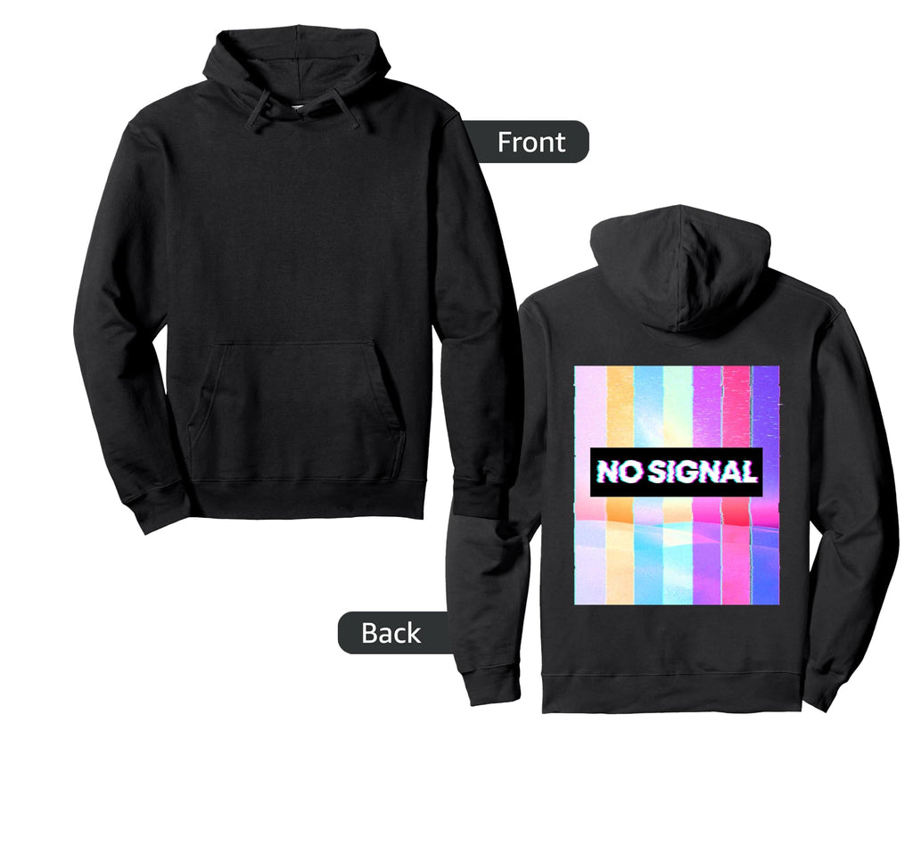 Vaporwave Aesthetic Japanese No Signal Hoodie - Unique Graphic Unisex - T-Shirt, Sweatshirt, Hoodie