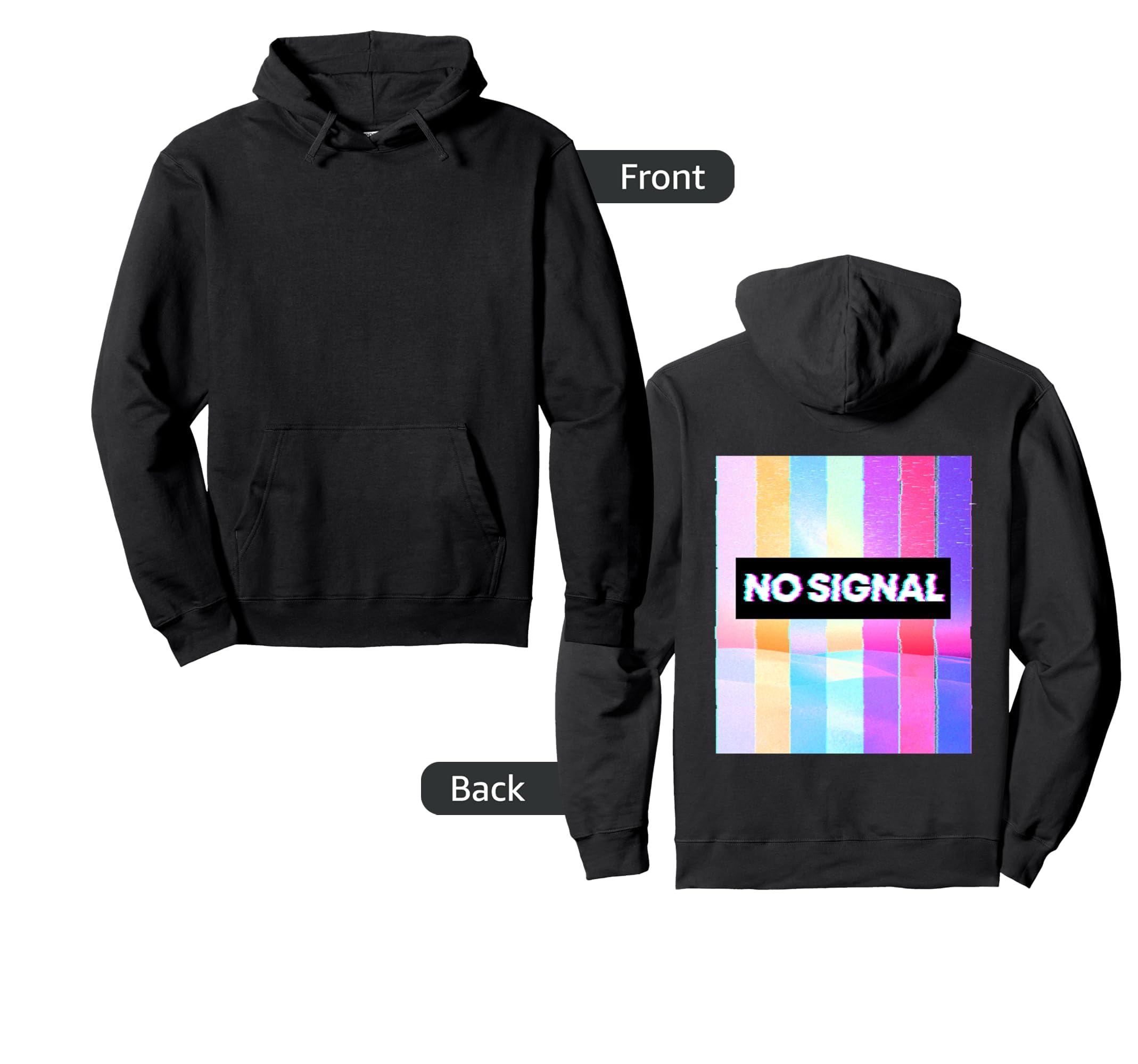 Vaporwave Aesthetic Japanese No Signal Hoodie - Unique Graphic Unisex - T-Shirt, Sweatshirt, Hoodie