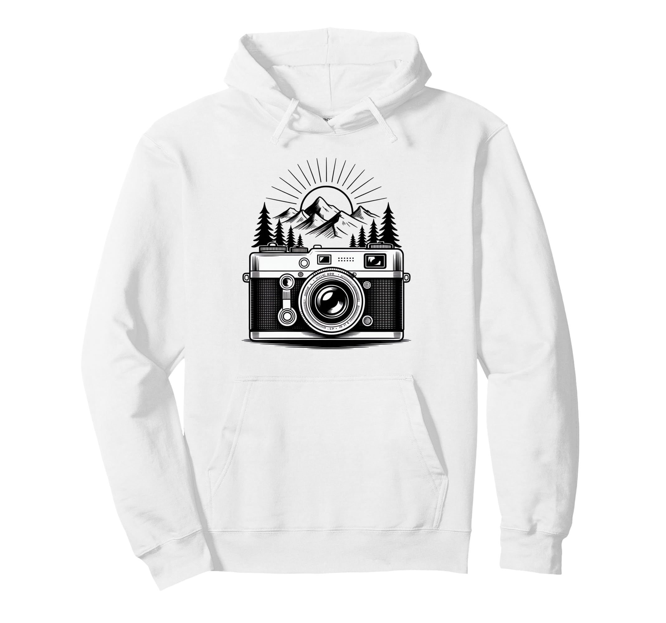 Hiking Hiker Mountains Photographer Hoodie - Fun Novelty Design for Adults - T-Shirt, Sweatshirt, Hoodie