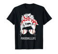 Baseball Mom Life Softball Messy Bun T-Shirt - Graphic Print for Adults - T-Shirt, Sweatshirt, Hoodie