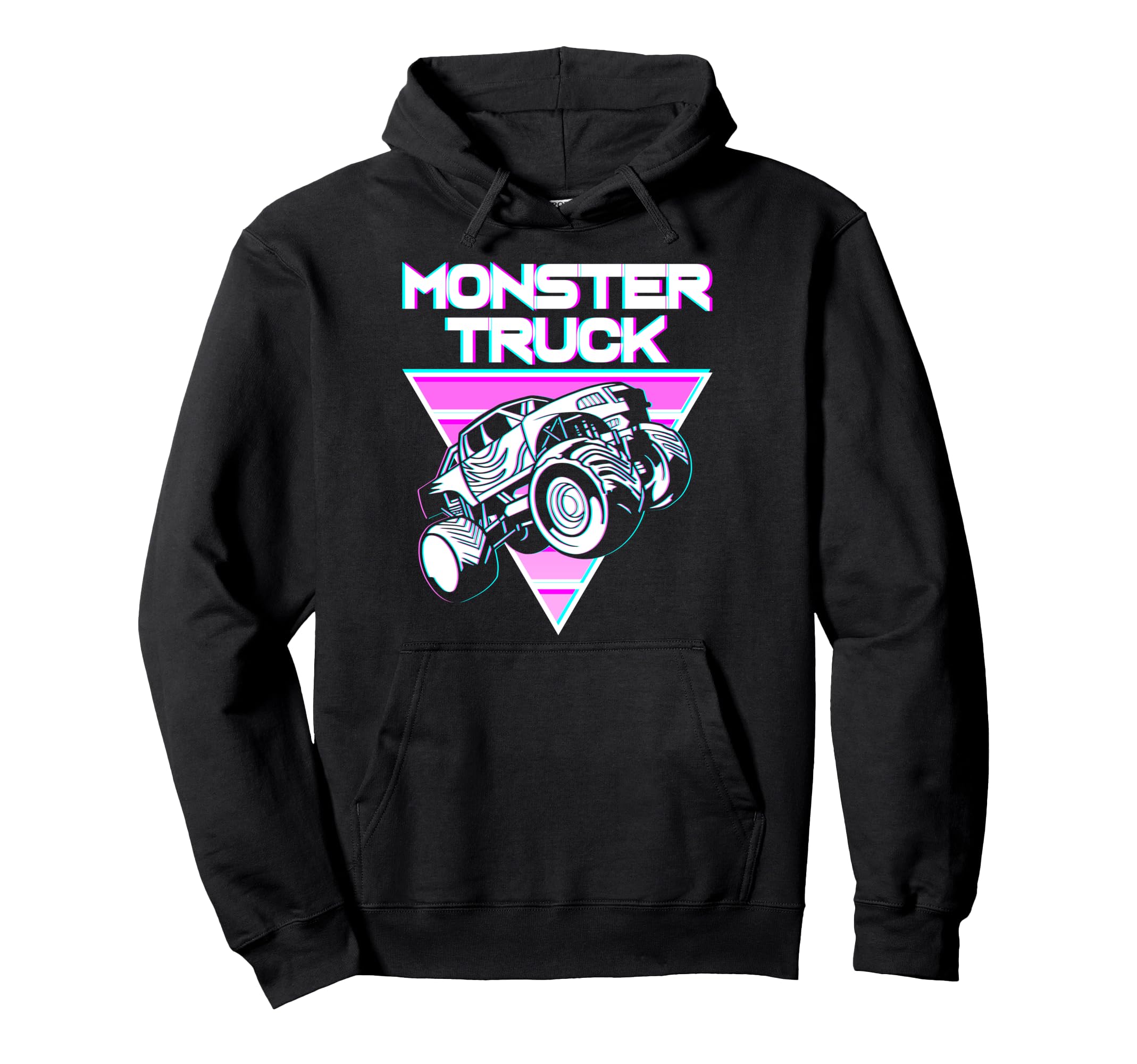 Vaporwave Aesthetic Monster Truck Hoodie - Novelty Apparel Men Women - T-Shirt, Sweatshirt, Hoodie