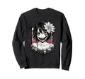 Horror Anime Goth Oni Mask Creepy Sweatshirt - Trendy Graphic Men Women - T-Shirt, Sweatshirt, Hoodie