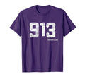 913 Area Code Distressed Merriam T-Shirt - Casual Everyday Wear for Adults - T-Shirt, Sweatshirt, Hoodie