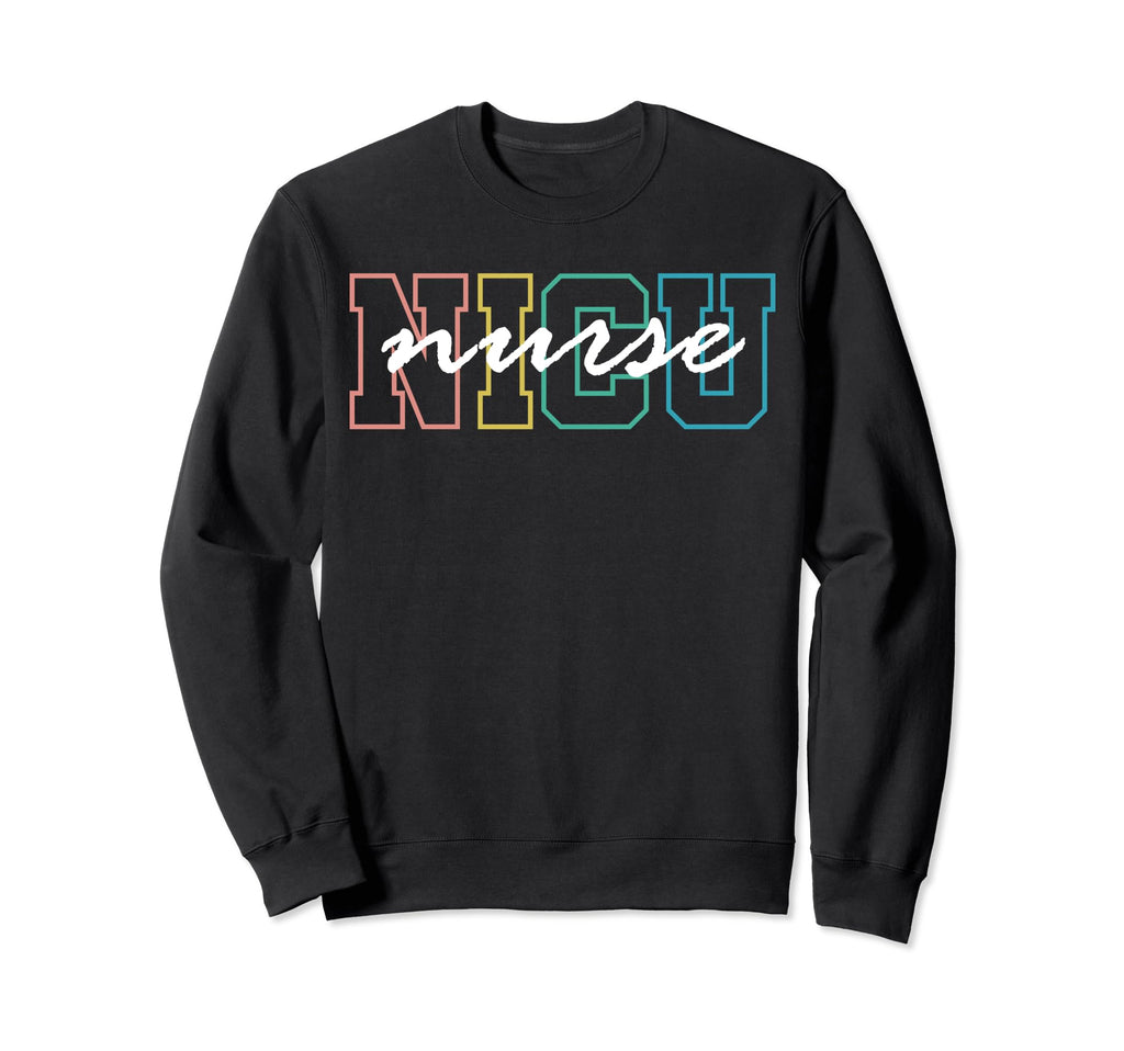 Nicu Nurse Icu Neonatal Boho Rainbow Sweatshirt - Unique Graphic Men Women - T-Shirt, Sweatshirt, Hoodie