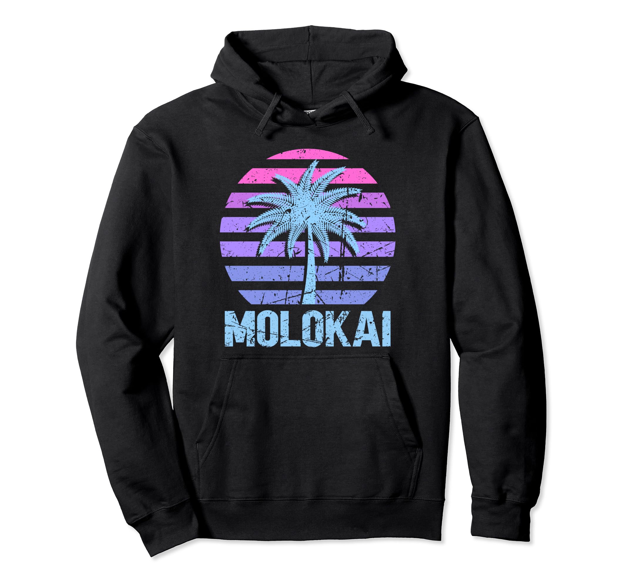 Molokai Vacation Vaporwave Hoodie - Casual Everyday Wear for Adults - T-Shirt, Sweatshirt, Hoodie