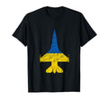 Ukraine F16 Jet Fighter Airplane Flag T-Shirt - Fun Novelty Design Unisex - T-Shirt, Sweatshirt, Hoodie