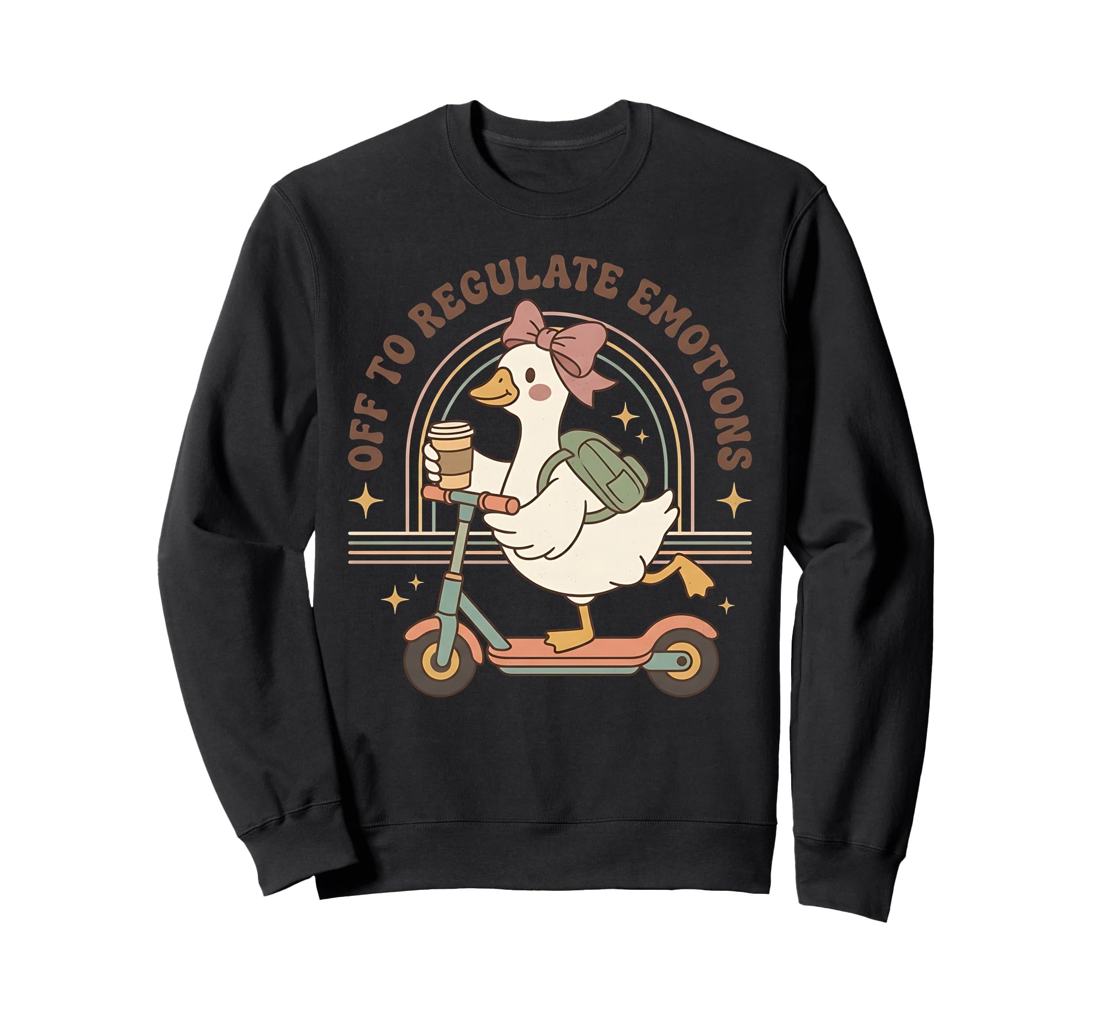 Off To Regulate Emotion Goose Sweatshirt - Aesthetic Graphic Men Women - T-Shirt, Sweatshirt, Hoodie