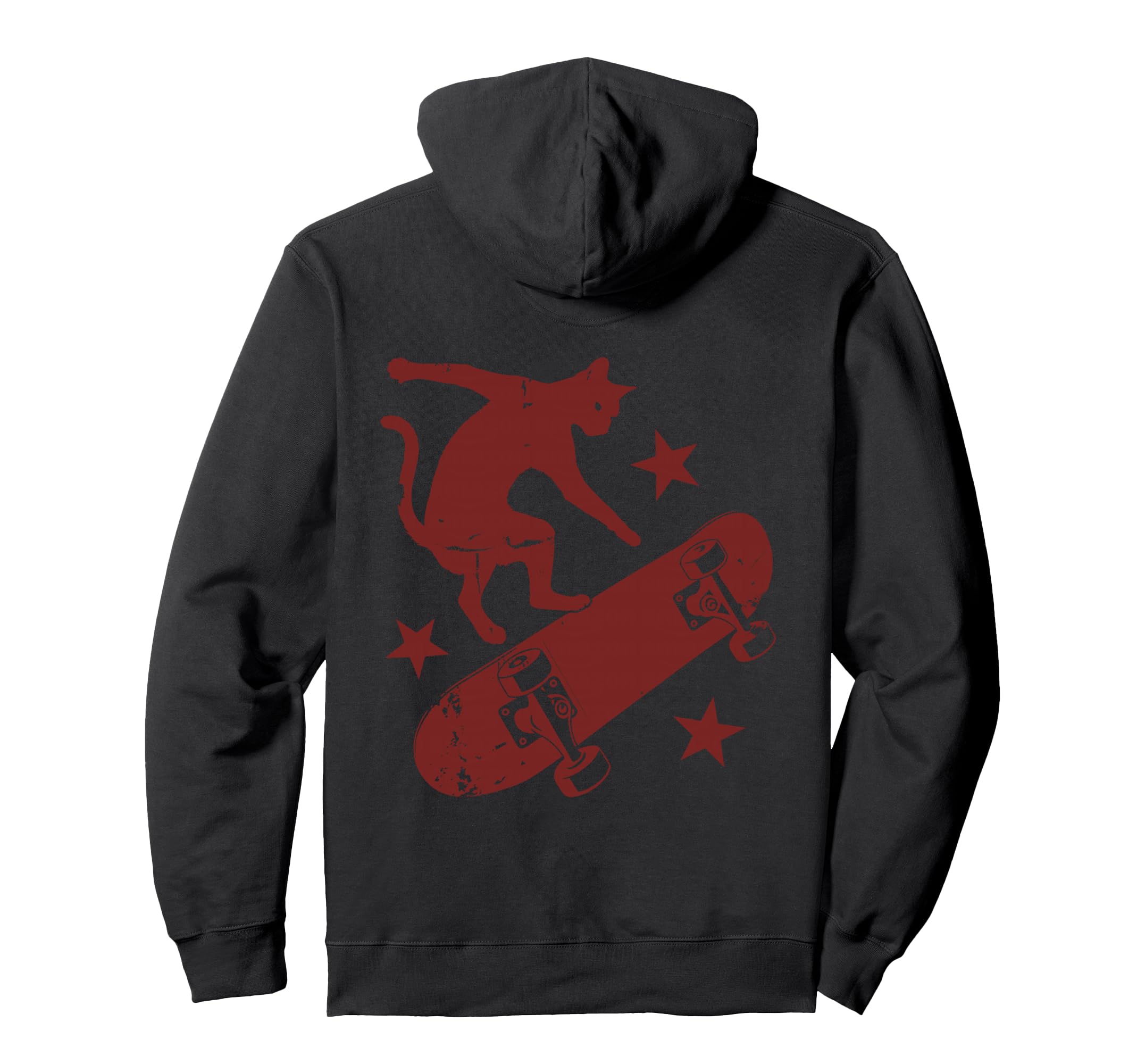 Skateboard Cat Y2K Streetwear Hoodie - Custom Art Print Unisex - T-Shirt, Sweatshirt, Hoodie