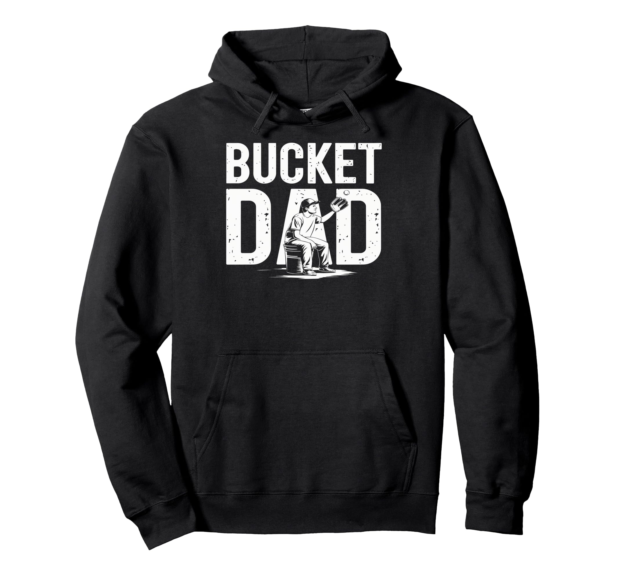 Bucket Dad Softball Dad Baseball Dad Coach Hoodie - Trendy Graphic Unisex - T-Shirt, Sweatshirt, Hoodie