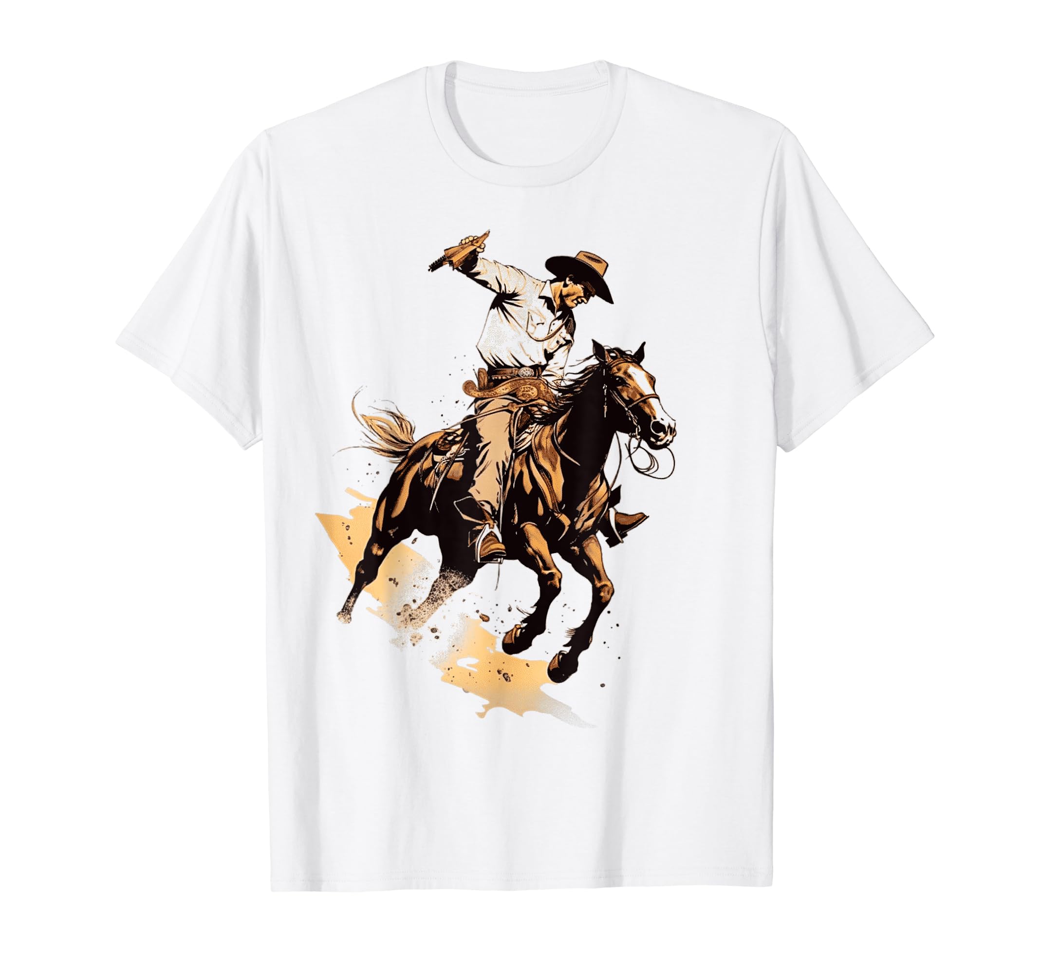 Cowboy Rodeo Horse Riding Usa Cowboy T-Shirt - Fun Novelty Design Men Women - T-Shirt, Sweatshirt, Hoodie