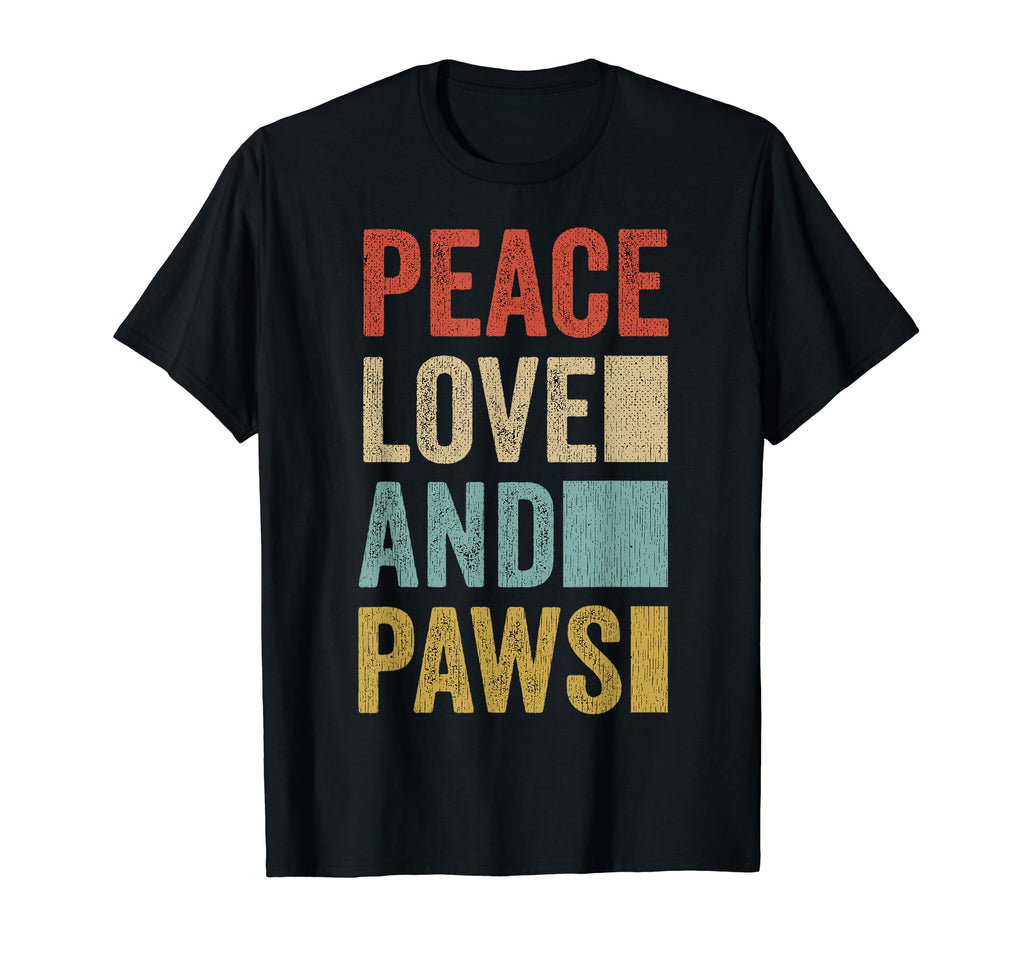 Peace Love Paws Gifts Pet Lovers Hoodie - Custom Art Print Unisex - T-Shirt, Sweatshirt, Hoodie